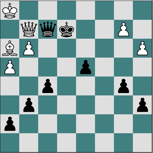 Stellung nach 51. Zug von Weiß: Kh1